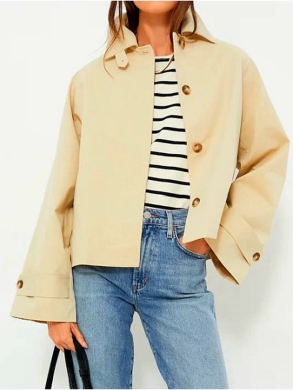 Tuckernuck Beige Cropped Trench Jacket - Picture 2 of 9